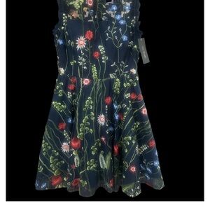 City Studio Kids Floral Dress in Navy and Red